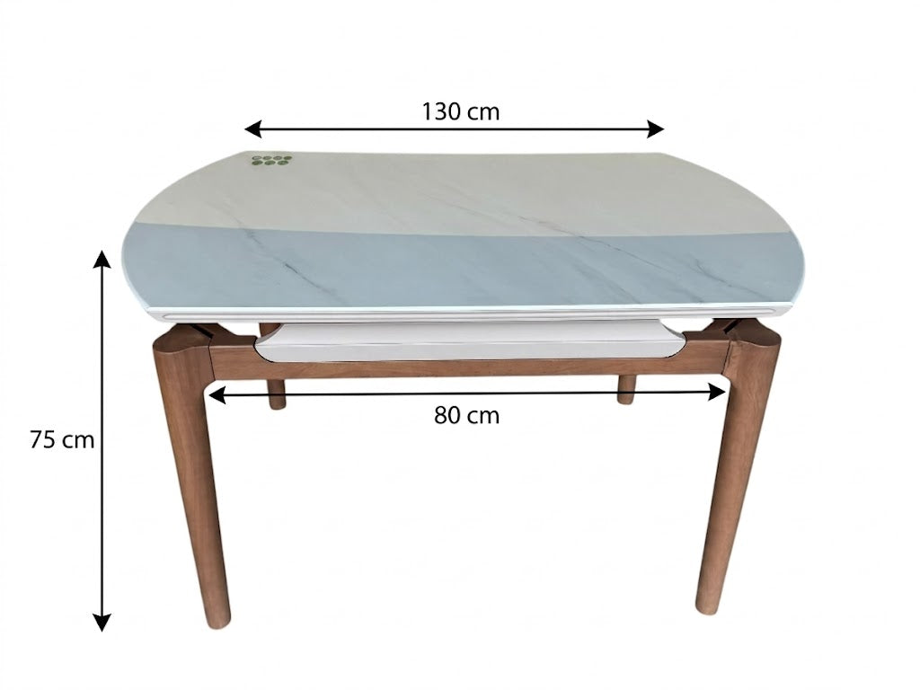 Set masa extensibila Zuri mare cu 4 scaune Lyon