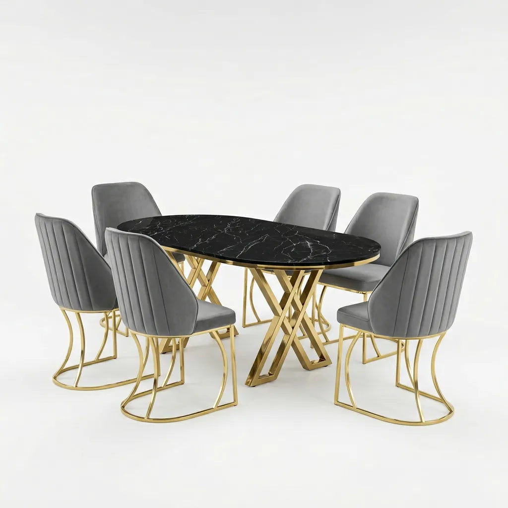 Set masa si 6 scaune Milano