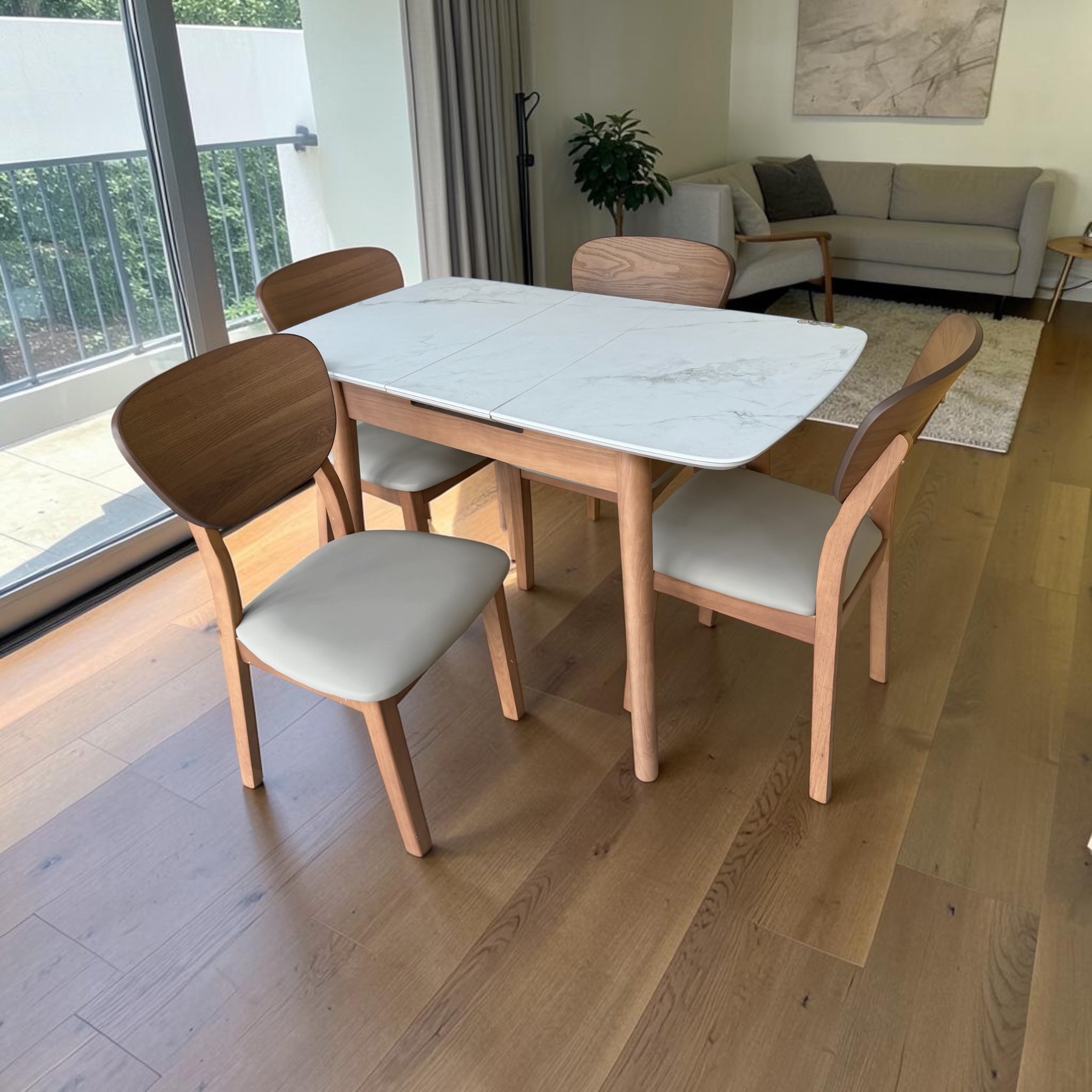 Set masa genova mare cu 4 scaune Lyon