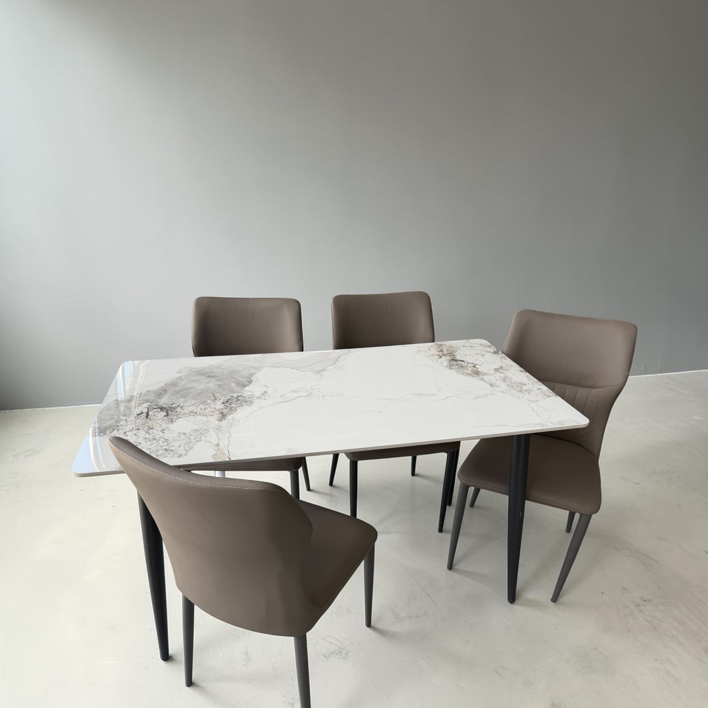Mese dining fixe marmură 130x70