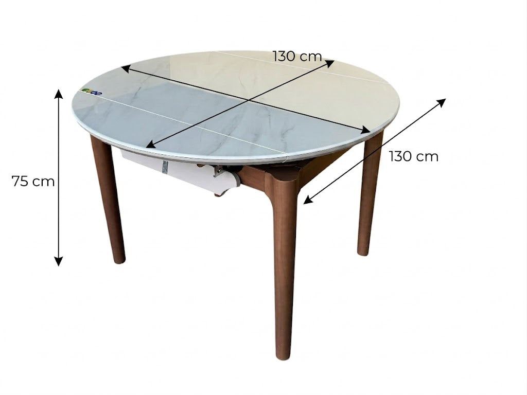 Set masa extensibila Zuri mare cu 4 scaune Lyon