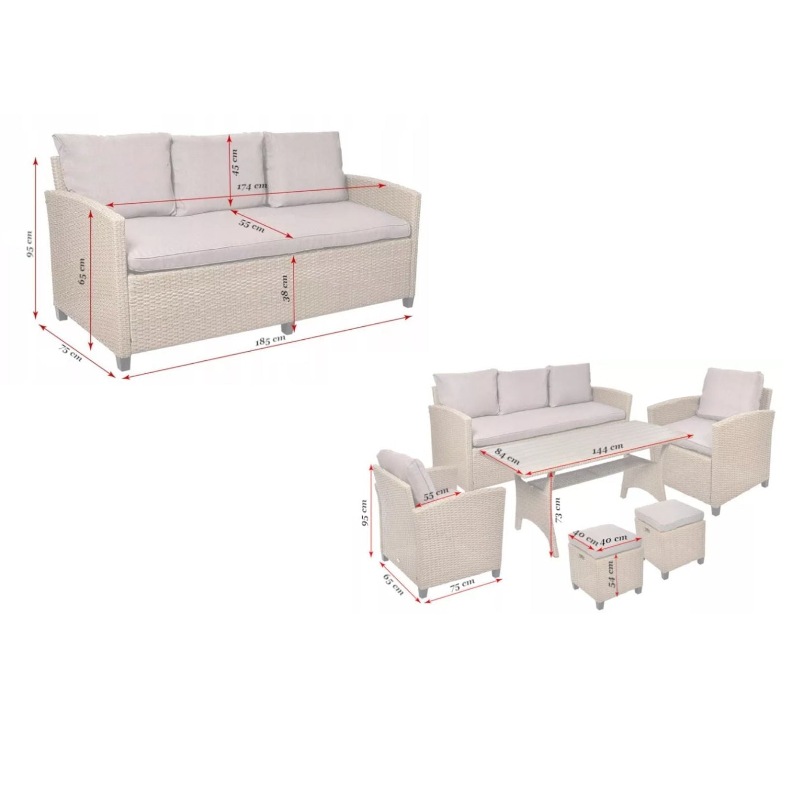 Set Mobilier Grădină cu 7 Locuri