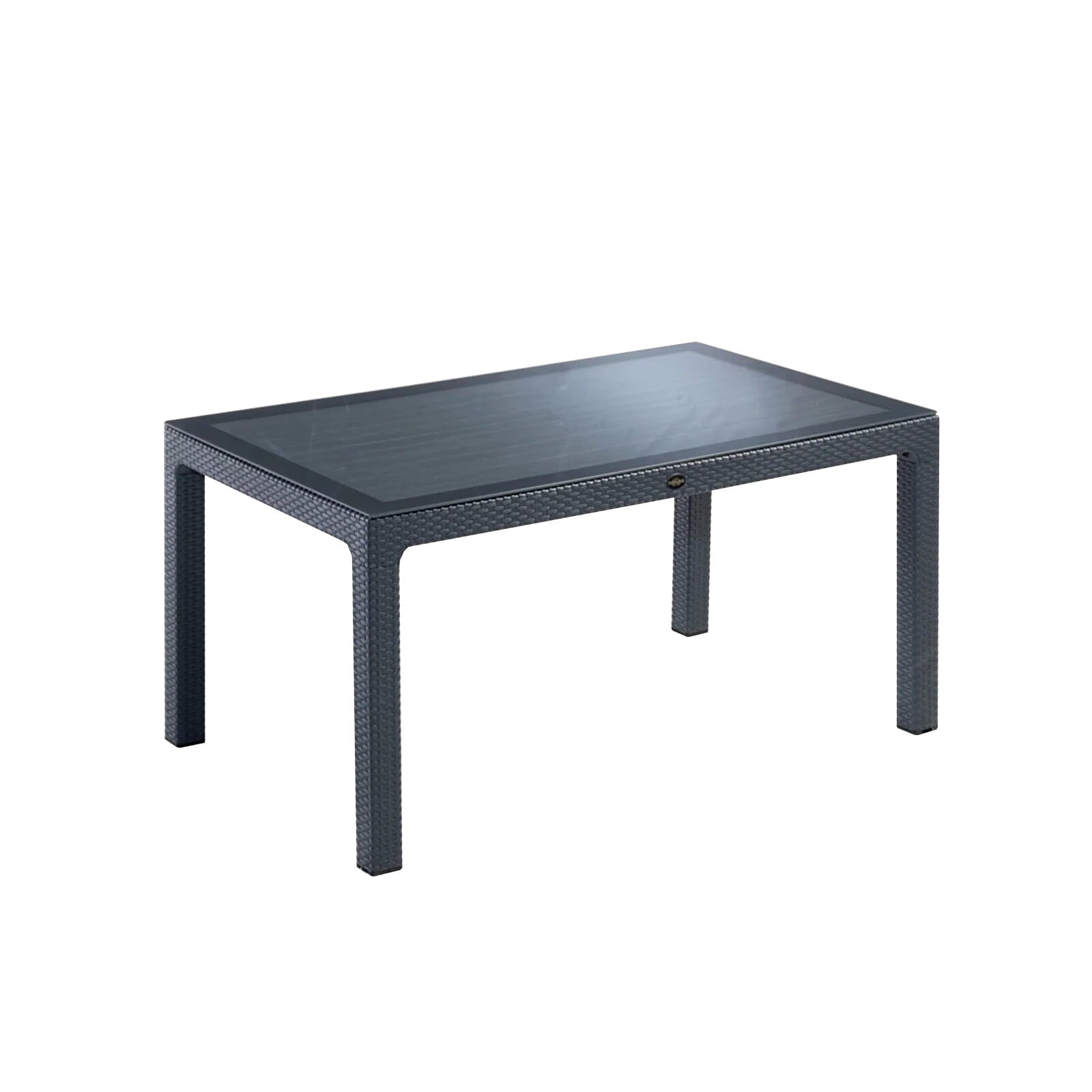 Set masă grădină Caliope cu Geam tip ratan 90x150 cu 6 scaune