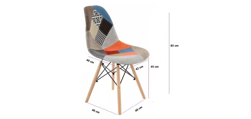 Scaun Zora patchwork